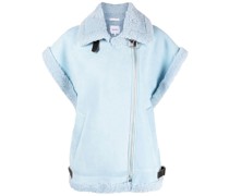 Kurzärmelige Wildlederjacke