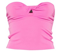 twisted cut-out strapless top