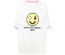 T-Shirt mit Smiley-Print