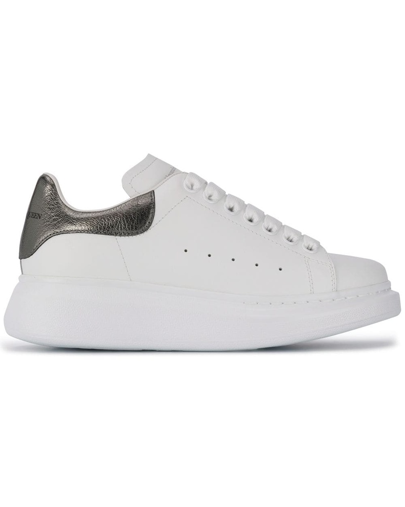 alexander mcqueen oversized sneaker white and black