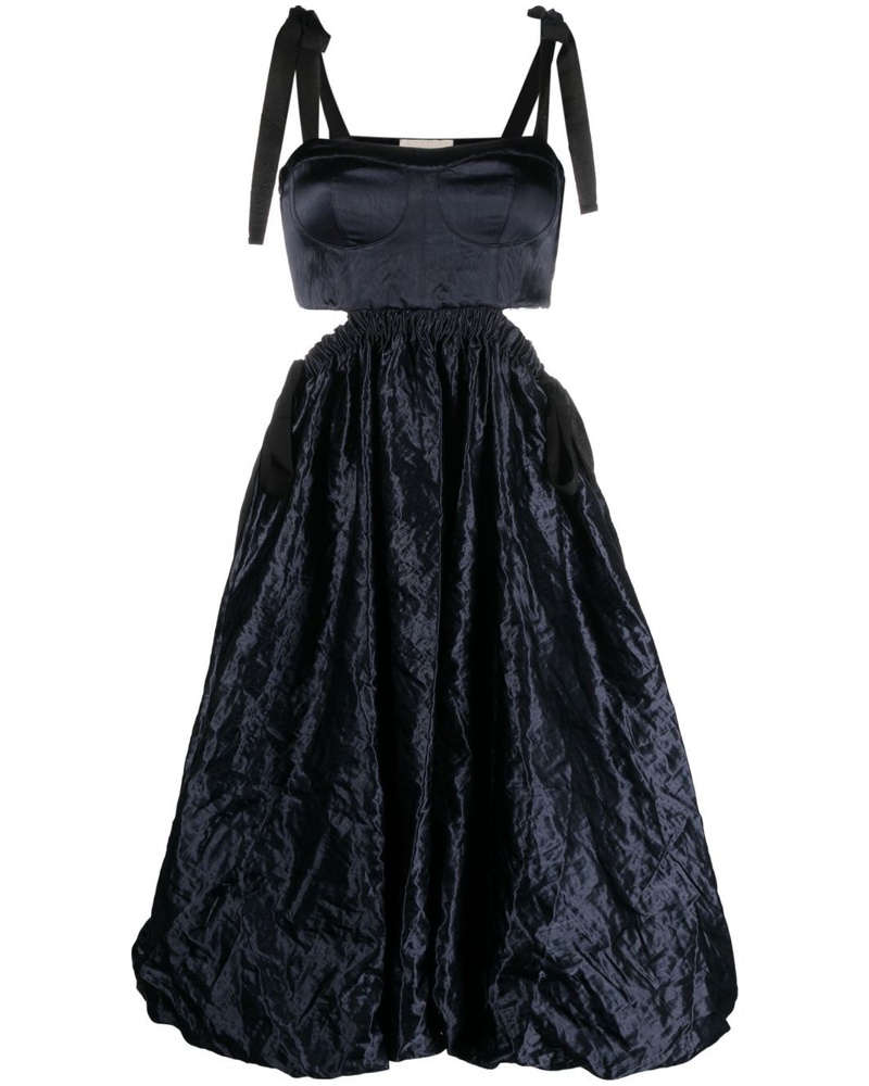 Ulla Johnson Damen Samtkleid mit Cut-Outs