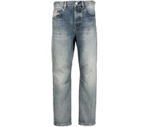 Ausgeblichene Cropped-Jeans