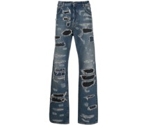 Gerade Jeans in Distressed-Optik