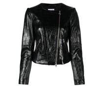 Jacke mit Kroko-Prägung