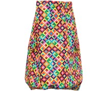 geometric-print asymmetric skirt