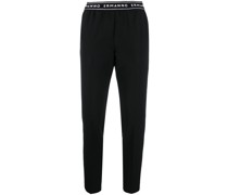 Cropped-Hose mit Logo-Bund