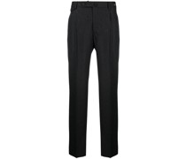 darted tailored wool trousers