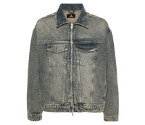 R4 washed-denim jacket