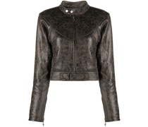 Jacke in Lederoptik
