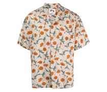 Leinenhemd mit Blumen-Print