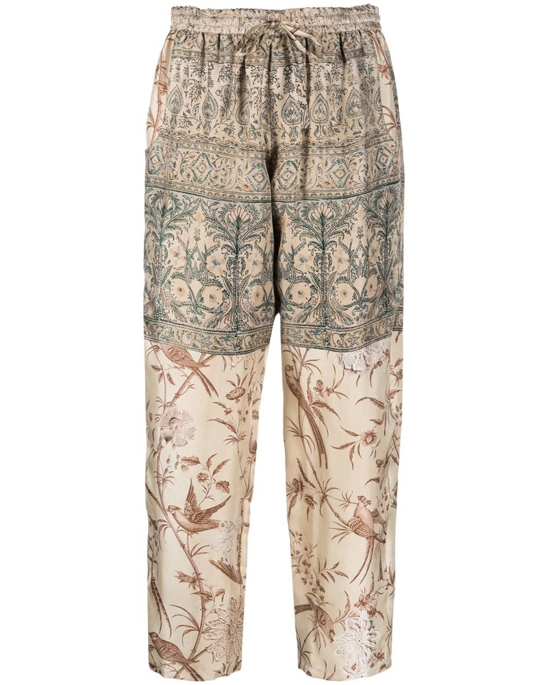 Pierre-Louis Mascia Damen Cropped-Hose mit grafischem Print