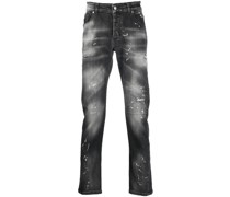 Gerade Jeans im Distressed-Look
