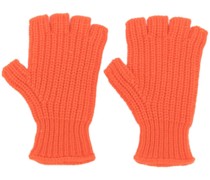 Fingerlose Handschuhe mit Rippmuster