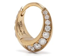 18kt Gelbgoldcreole mit Diamanten