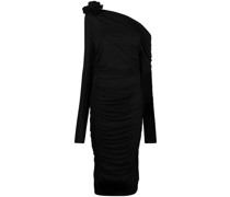 Asymmetrisches Kleid mit Raffung