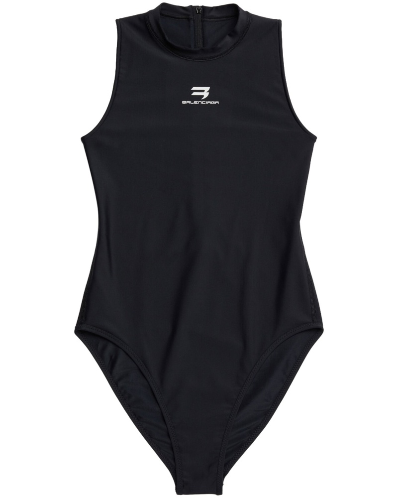 Balenciaga Damen Badeanzug mit Logo-Print