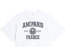 Cropped-T-Shirt mit Logo-Print