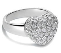 18kt Weißgoldring mit Diamanten