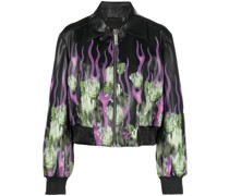 Bomberjacke mit Rosen-Print