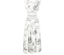 Midikleid mit "Toile de Jouy"-Print