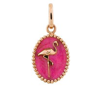 18kt Goldmedaillon mit Flamingo-Motiv