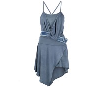 Drapiertes Kleid im asymmetrischen Look