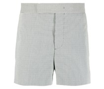 Chino-Shorts mit Hahnentrittmuster