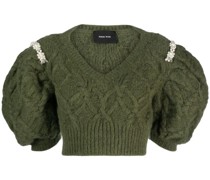 Cropped-Top mit Perlen