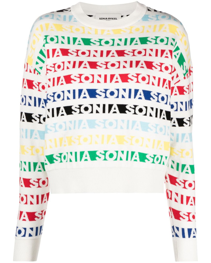 Sonia Rykiel Damen Pullover mit Logo-Print