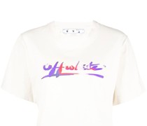 Cropped-T-Shirt mit Logo-Print