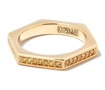 18kt Gelbgoldring mit Diamanten