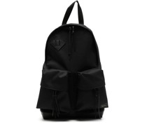 zip-pocket twill backpack