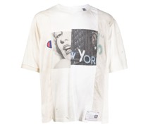 T-Shirt mit asymmetrischen Einsätzen