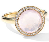 18kt Lollipop Gelbgoldring mit Mini Diamanten