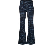 Jeans mit Monogramm-Print