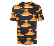 T-Shirt mit Spaghetti-Print