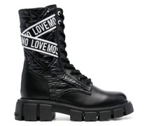 Schnürstiefel mit Logo-Streifen