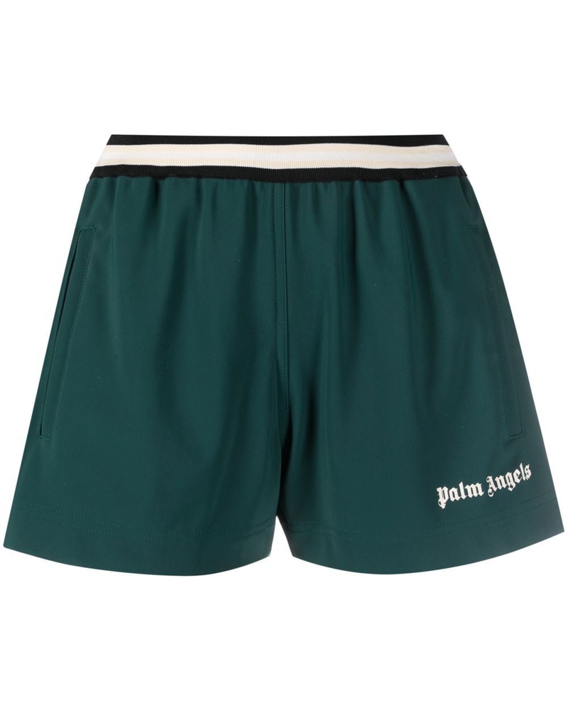 Palm Angels Damen Sport-Shorts mit Logo-Print