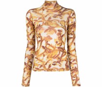 Blumiges Rollkragenoberteil