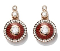 18kt Rotgoldohrringe mit Diamanten