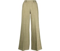 Weite Hose mit Zickzackmuster