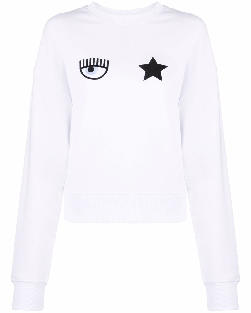 Chiara Ferragni Damen T-Shirt mit Augenstickerei