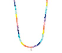 9kt Rainbow Gelbgoldhalskette mit Diamanten