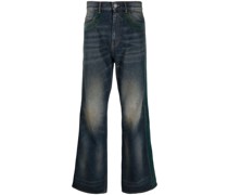 Bootcut-Jeans mit Patch-Detail