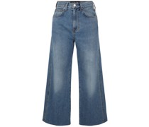 Hoch geschnittene Cropped-Jeans