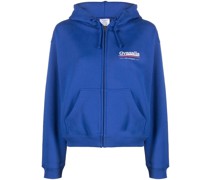 Kapuzenjacke mit Slogan-Print