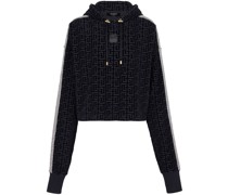 Cropped-Hoodie mit Print