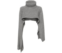 roll-neck knitted scarf