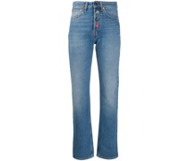 Taillenjeans mit geradem Bein