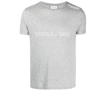 T-Shirt mit gespiegeltem Logo-Print
